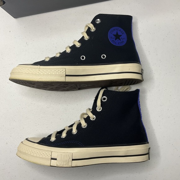 Converse X Undefeated Sneakers Chuck 70 All-Stars Hi Black Ivory Men 4 Wo's 6 - Picture 10 of 11